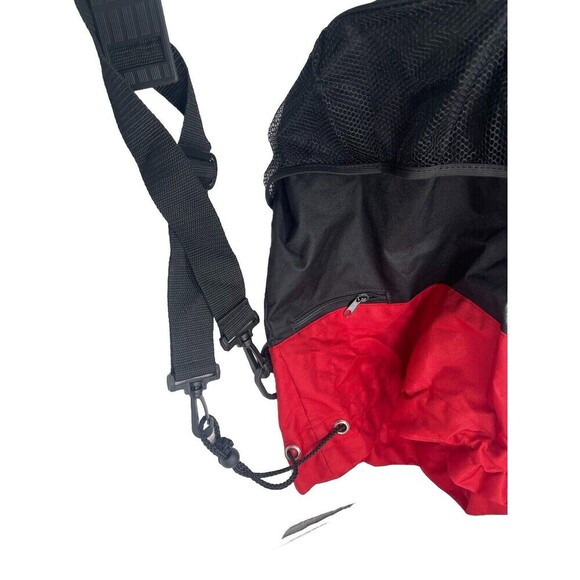 Disney Cruise Line Castaway Club Canvas Red Black Beach Tote Bag Draw String - Picture 14 of 16